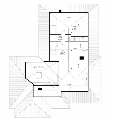 Komfortowy 2 — rzuty kondygnacji 2 (odbicie lustrzane)