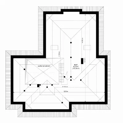 Komfortowy 3 — rzuty kondygnacji 2 (odbicie lustrzane)