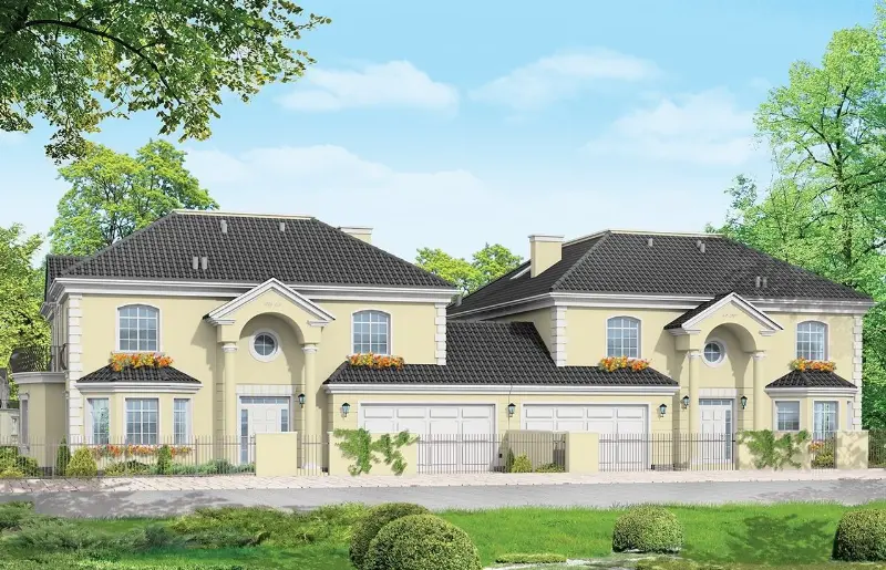 Projekt domu Komorów — wizualizacja