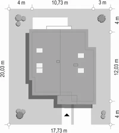 Konwalia — plan sytuacyjny 1 (odbicie lustrzane)
