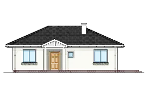 Projekt domu Kropka wariant B — wizualizacja
