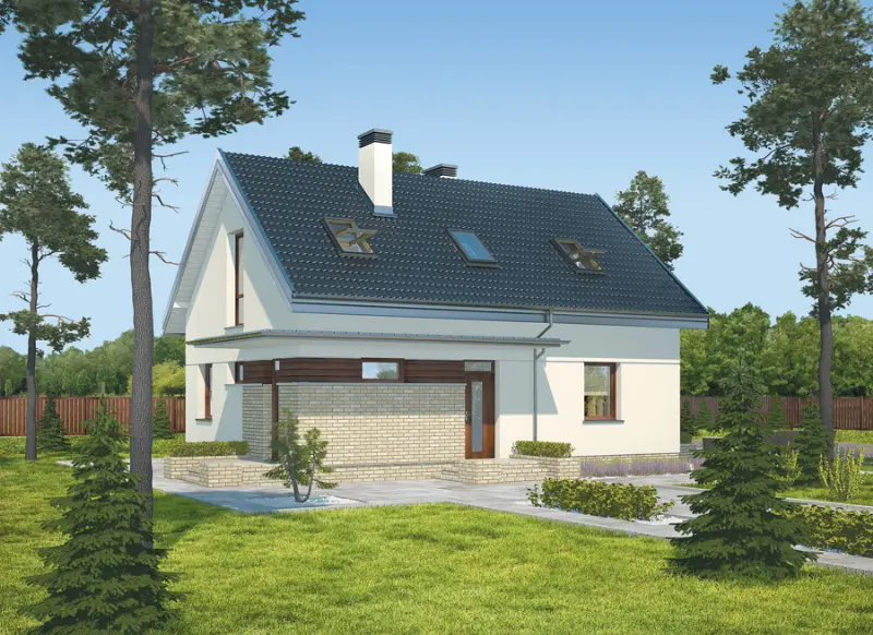 Projekt domu Kropla nadziei - wariant I — wizualizacja