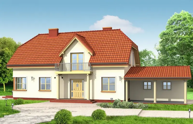 Projekt domu Krzysztof — wizualizacja