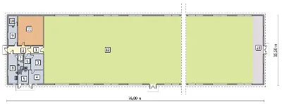 Kurnik dla 15559 sztuk brojlerów kurzych KC06 — rzuty kondygnacji 1