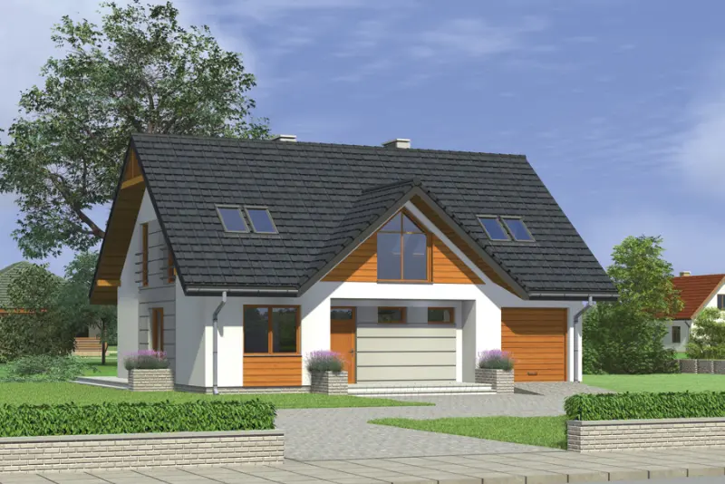 Projekt domu Kwitnąca jabłoń — wizualizacja