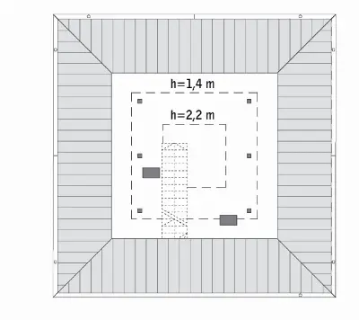 Ładny 4 — rzuty kondygnacji 2 (odbicie lustrzane)