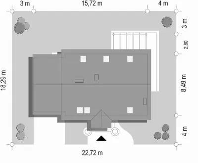 Leśny Zakątek 2 — plan sytuacyjny 1 (odbicie lustrzane)