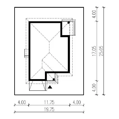 Leśny zakątek — plan sytuacyjny 1 (odbicie lustrzane)