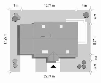 Leśny Zakątek — plan sytuacyjny 1 (odbicie lustrzane)