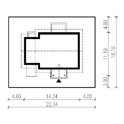 Lilie i piwonie - wariant II — plan sytuacyjny 1 (odbicie lustrzane)