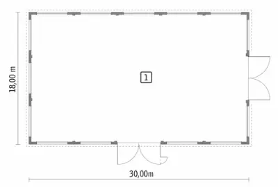 Magazyn PMC10 — rzuty kondygnacji 1 (odbicie lustrzane)