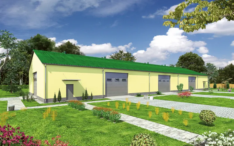 Projekt domu Magazyn PMC17 — wizualizacja