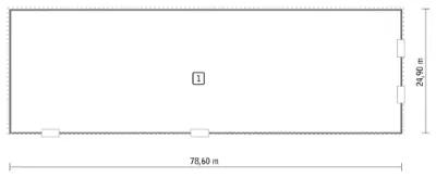 Magazyn (w konstrukcji stalowej) PMC12St — rzuty kondygnacji 1