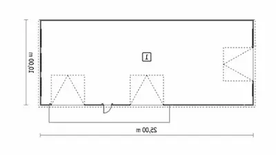 Magazyn (w konstrukcji stalowej) PMC19aSt — rzuty kondygnacji 1 (odbicie lustrzane)