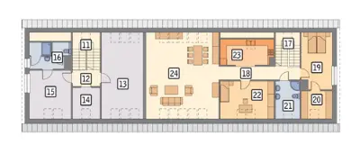 Magazyn z poddaszem mieszkalno-gospodarczym GM04a — rzuty kondygnacji 2