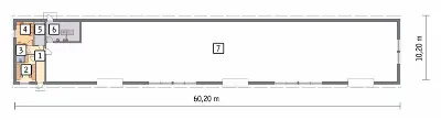 Magazyn z pomieszczeniami pomocniczymi PMC03 — rzuty kondygnacji 1