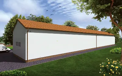Magazyn z pomieszczeniami pomocniczymi PMC03 — wizualizacje 1