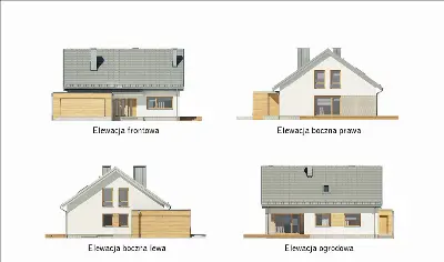 Magiczny świat - wariant I — elewacje 1 (odbicie lustrzane)