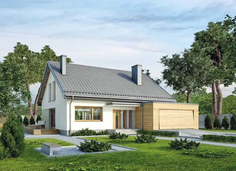 Projekt domu Magiczny świat - wariant I — wizualizacja