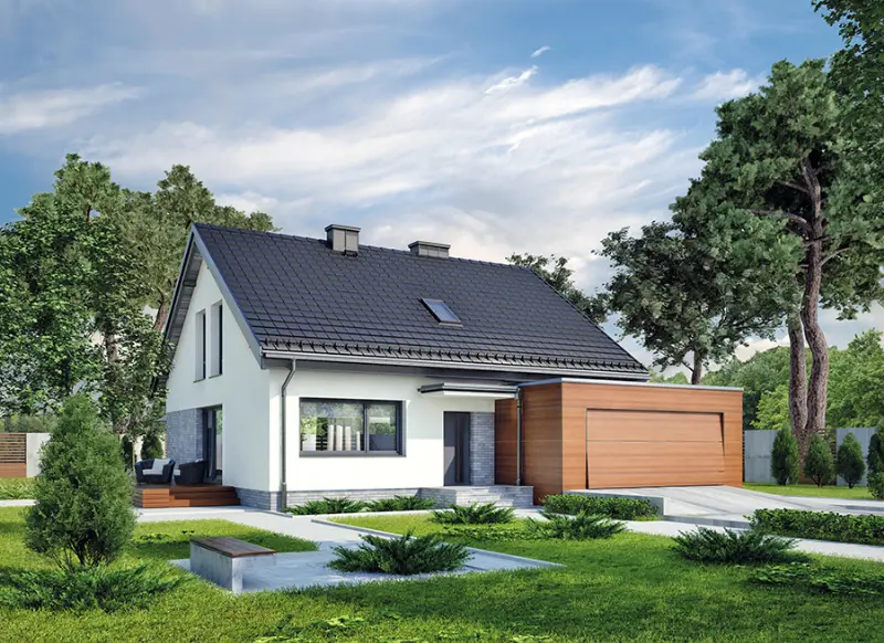 Projekt domu Magiczny świat - wariant II — wizualizacja