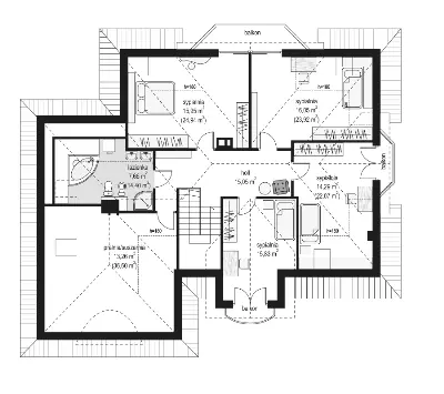 Maja 2 — rzuty kondygnacji 2