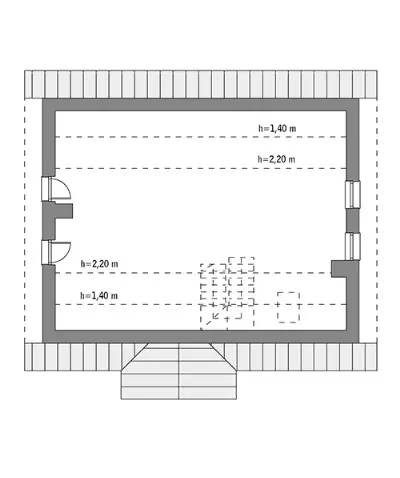 Majowy - wariant I — rzuty kondygnacji 2 (odbicie lustrzane)
