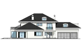 Projekt domu Malibu wariant B — wizualizacja