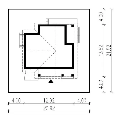 Malinowy krzew — plan sytuacyjny 1 (odbicie lustrzane)