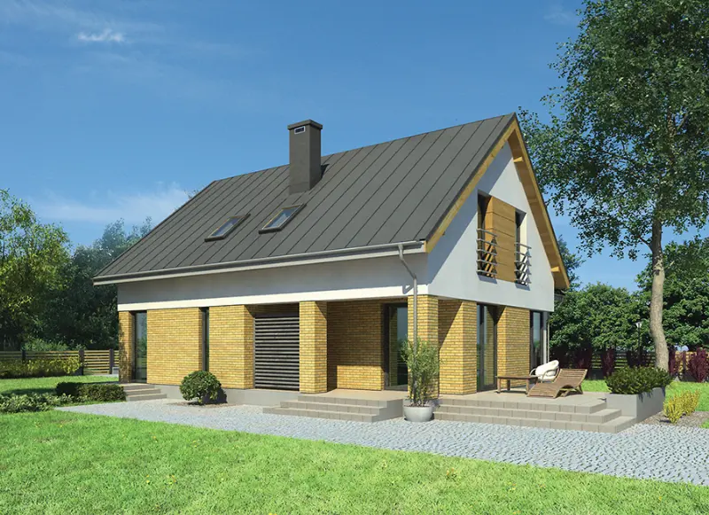 Projekt domu Mgła nad rzeką — wizualizacja