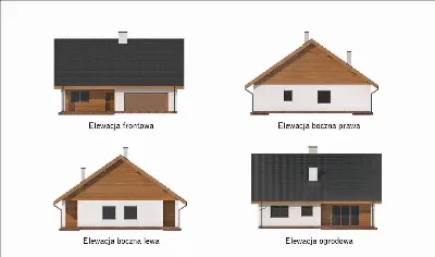 Miarodajny - wariant III — elewacje 1 (odbicie lustrzane)