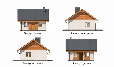 Miarodajny - wariant IX — elewacje 1 (odbicie lustrzane)