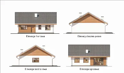 Miarodajny - wariant X — elewacje 1 (odbicie lustrzane)