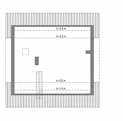 Miarodajny - wariant XIX — rzuty kondygnacji 2