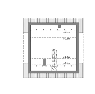 Miarodajny - wersja 2 — rzuty kondygnacji 2 (odbicie lustrzane)