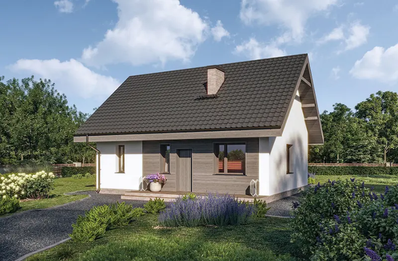 Projekt domu Miarodajny - wersja 3 — wizualizacja