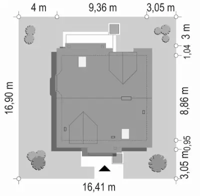 Michałek — plan sytuacyjny 1 (odbicie lustrzane)