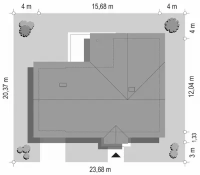 Miluś — plan sytuacyjny 1 (odbicie lustrzane)