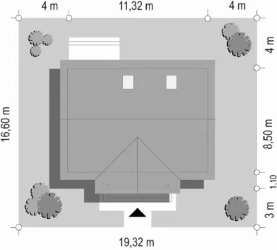 Miodowe Lata — plan sytuacyjny 1 (odbicie lustrzane)