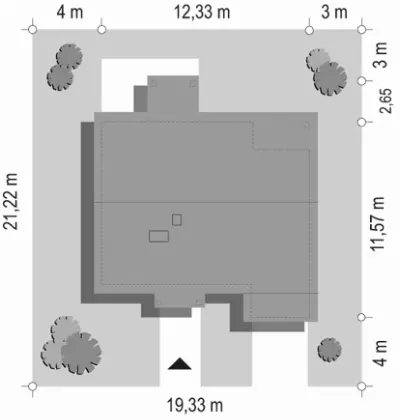 Modrzewiowy — plan sytuacyjny 1 (odbicie lustrzane)