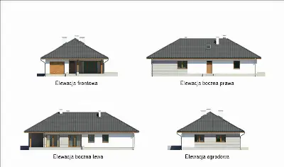 Na południe - wariant II — elewacje 1 (odbicie lustrzane)