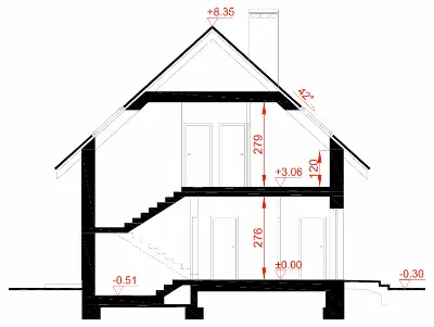 Nasz faworyt A1G1 — przekroje 1 (odbicie lustrzane)