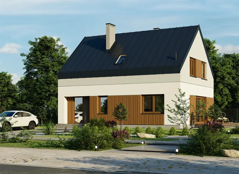 Projekt domu Nasz faworyt N — wizualizacja