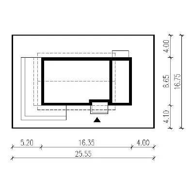 Nasz pomysł (aranżacja 1) — plan sytuacyjny 1 (odbicie lustrzane)