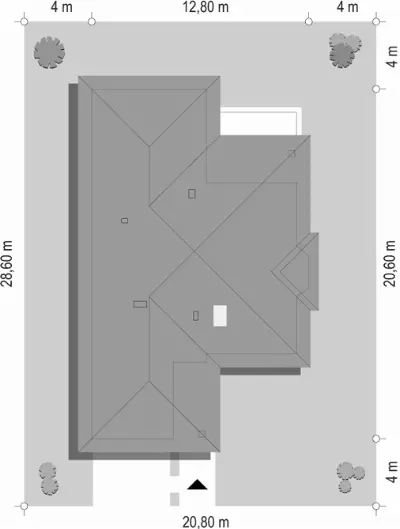 Natalia 4 — plan sytuacyjny 1 (odbicie lustrzane)