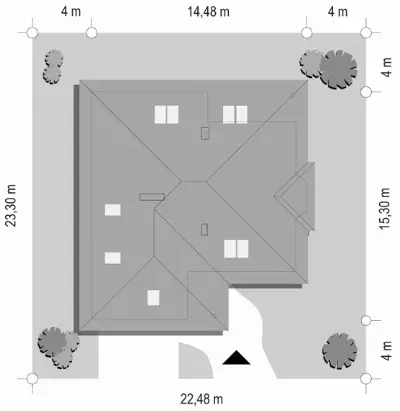 Natalia — plan sytuacyjny 1 (odbicie lustrzane)