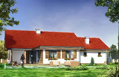 Niezapominajka z garażem 2 — wizualizacje 2 (odbicie lustrzane)