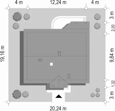 Niezapominajka — plan sytuacyjny 1 (odbicie lustrzane)