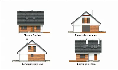 Niezawodny - wariant II — elewacje 1 (odbicie lustrzane)