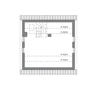 Niezawodny - wariant IV — rzuty kondygnacji 2 (odbicie lustrzane)