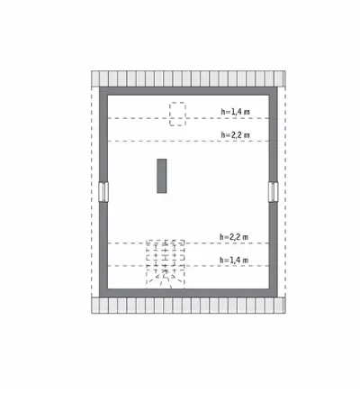 Niezawodny — rzuty kondygnacji 2 (odbicie lustrzane)
